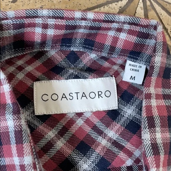 NWT COASTAORO buttoned short sleeve shirt/ Medium - Picture 3 of 10